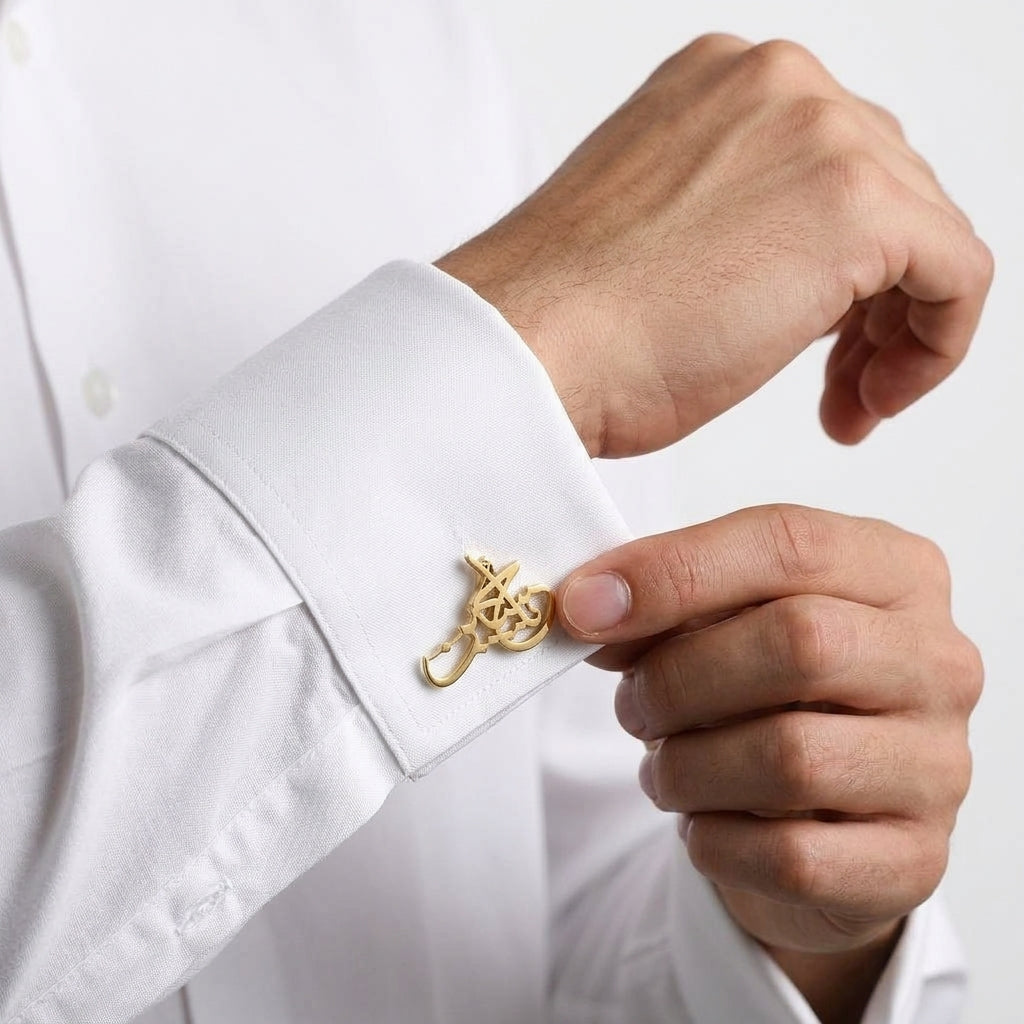 
                  
                    Custom Arabic / Urdu Calligraphy Cufflinks – Personalized Name Cufflinks for Men
                  
                