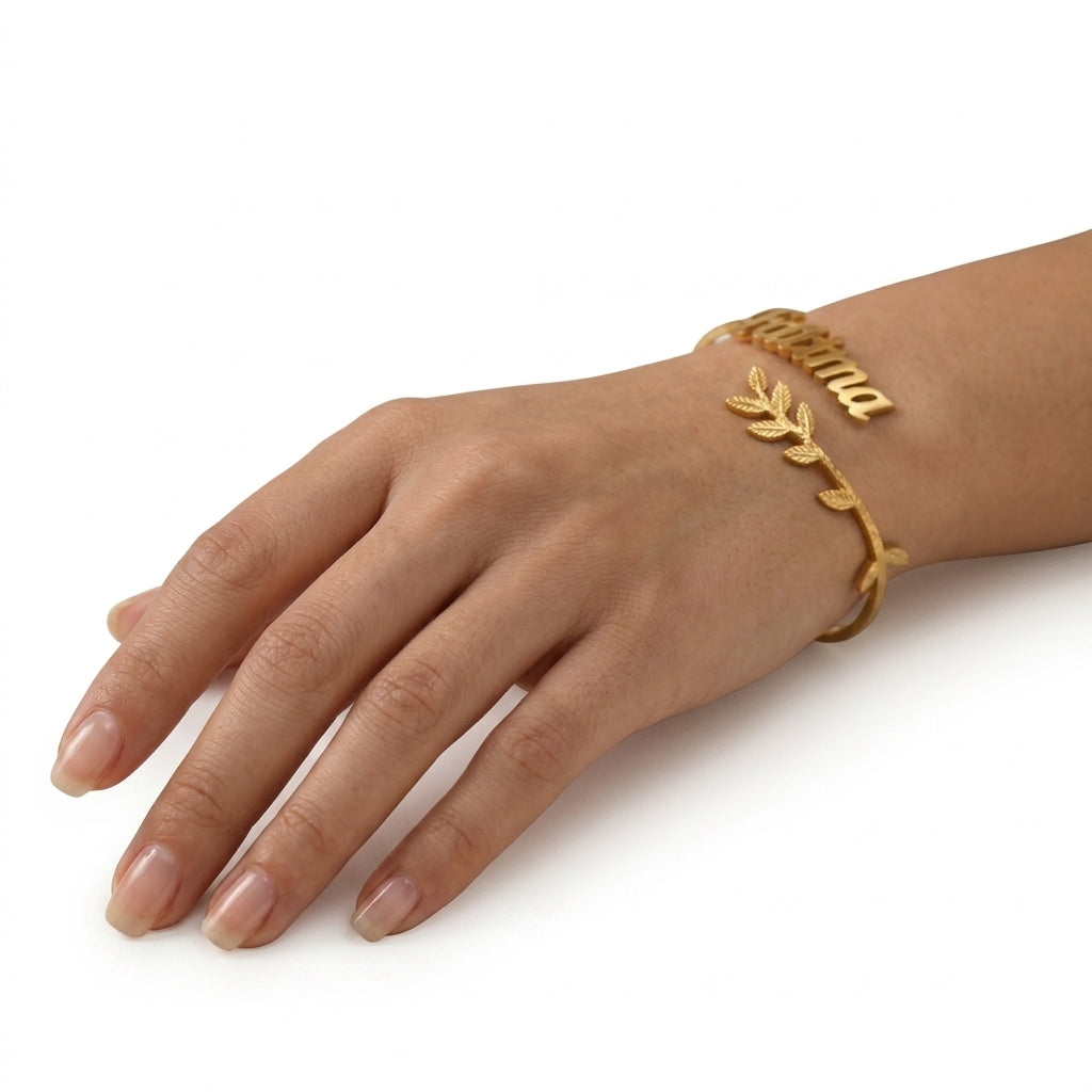 
                  
                    Custom Name Laurel Branch Ring – Meaningful Personalized Jewelry Gift
                  
                