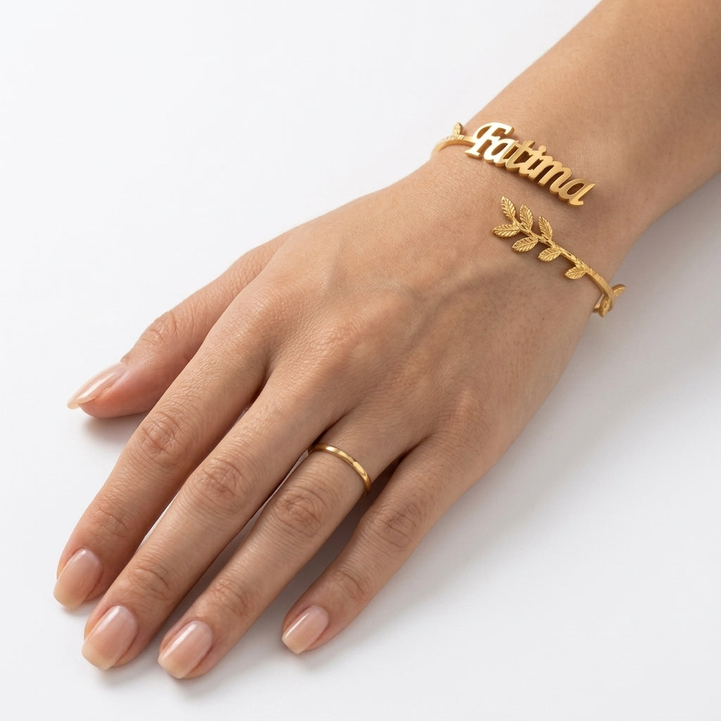 
                  
                    Custom Name Laurel Branch Ring – Meaningful Personalized Jewelry Gift
                  
                